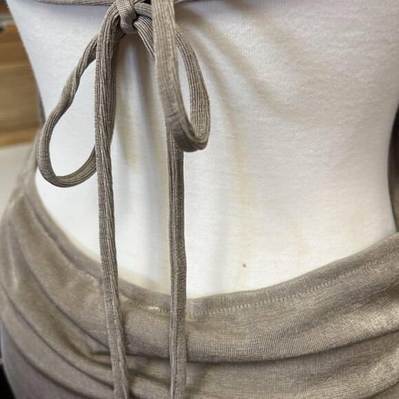 MABLE Millie Slinky Side Dress Size L Large Mocha Brown - Picture 7 of 8